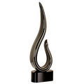 Black/Gold Curve Art Glass